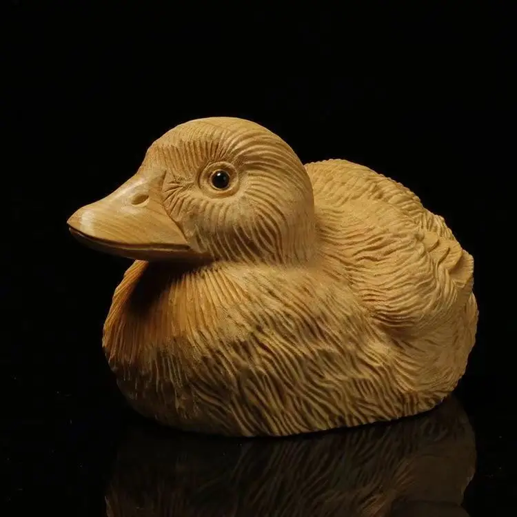 

Резьба из самшита мандаринская утка, рукоятка для игры, ручная работа, деталь для домашней гостиной, Настольная деталь