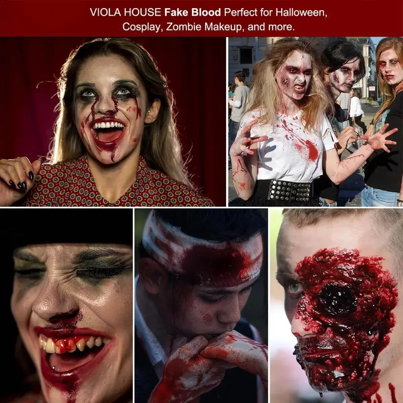 6 Capsule Sangue Finto per Trucco Horror Halloween Effetti Speciali, Solo  Party