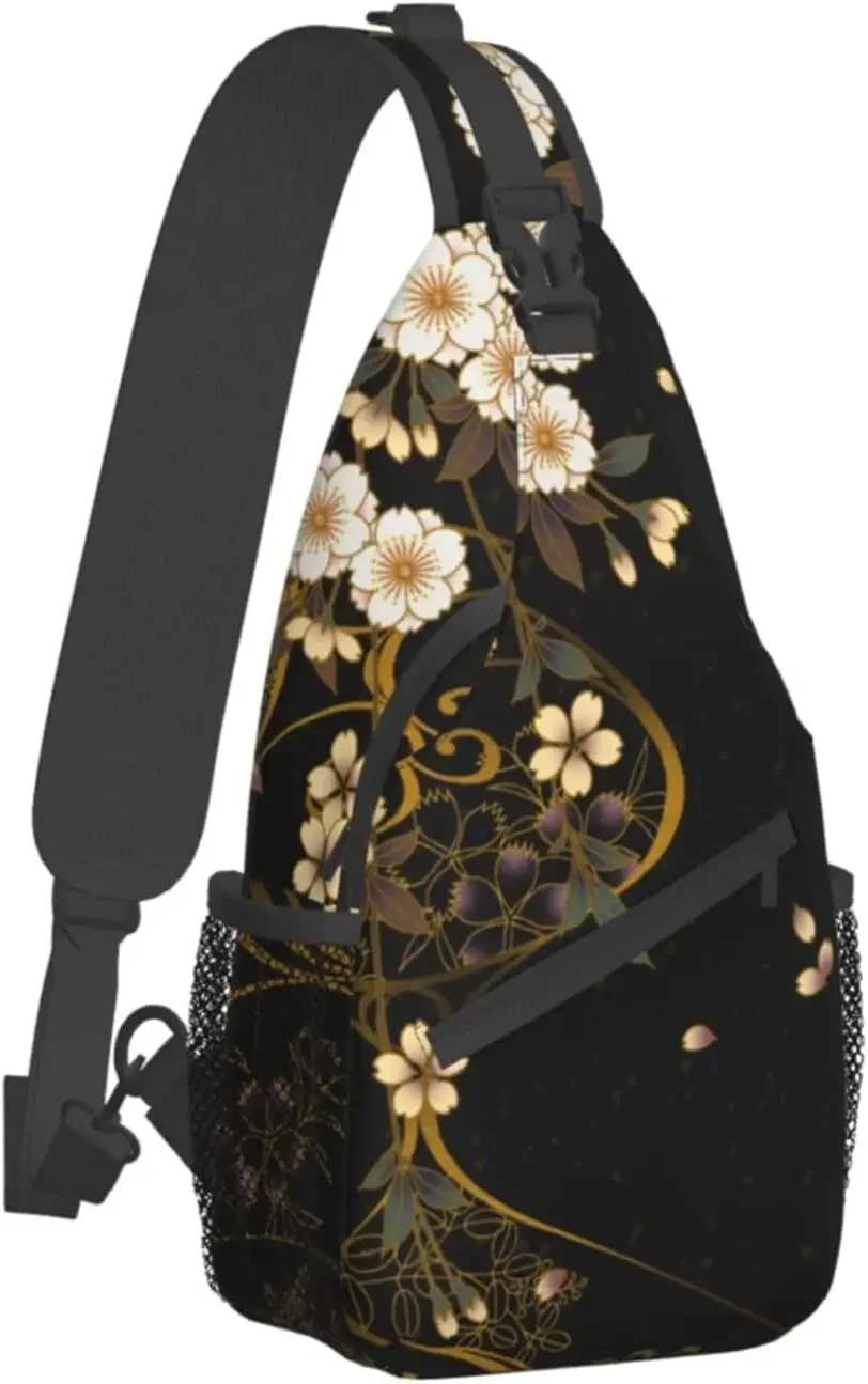 

Flower Sling Bag,Lightweight Crossbody Sling Backpack Chest Bag Adjustable Casual Shoulder Travel Hiking Daypack for Men Women