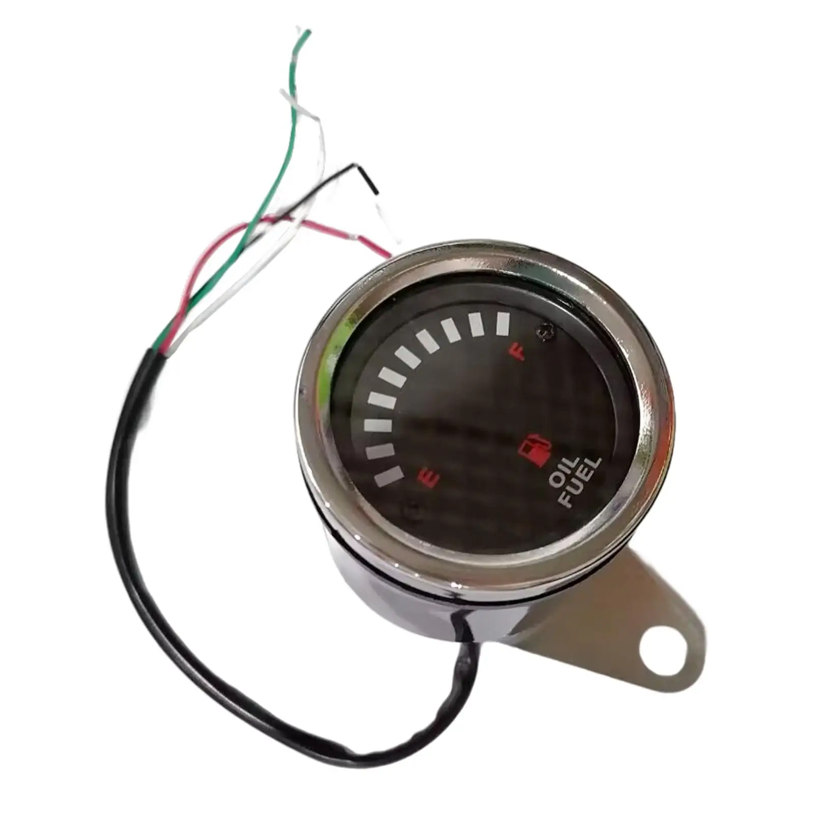 12V Universal Motorcycle LED Digital Oil Fuel Level Gauge 65 mm
