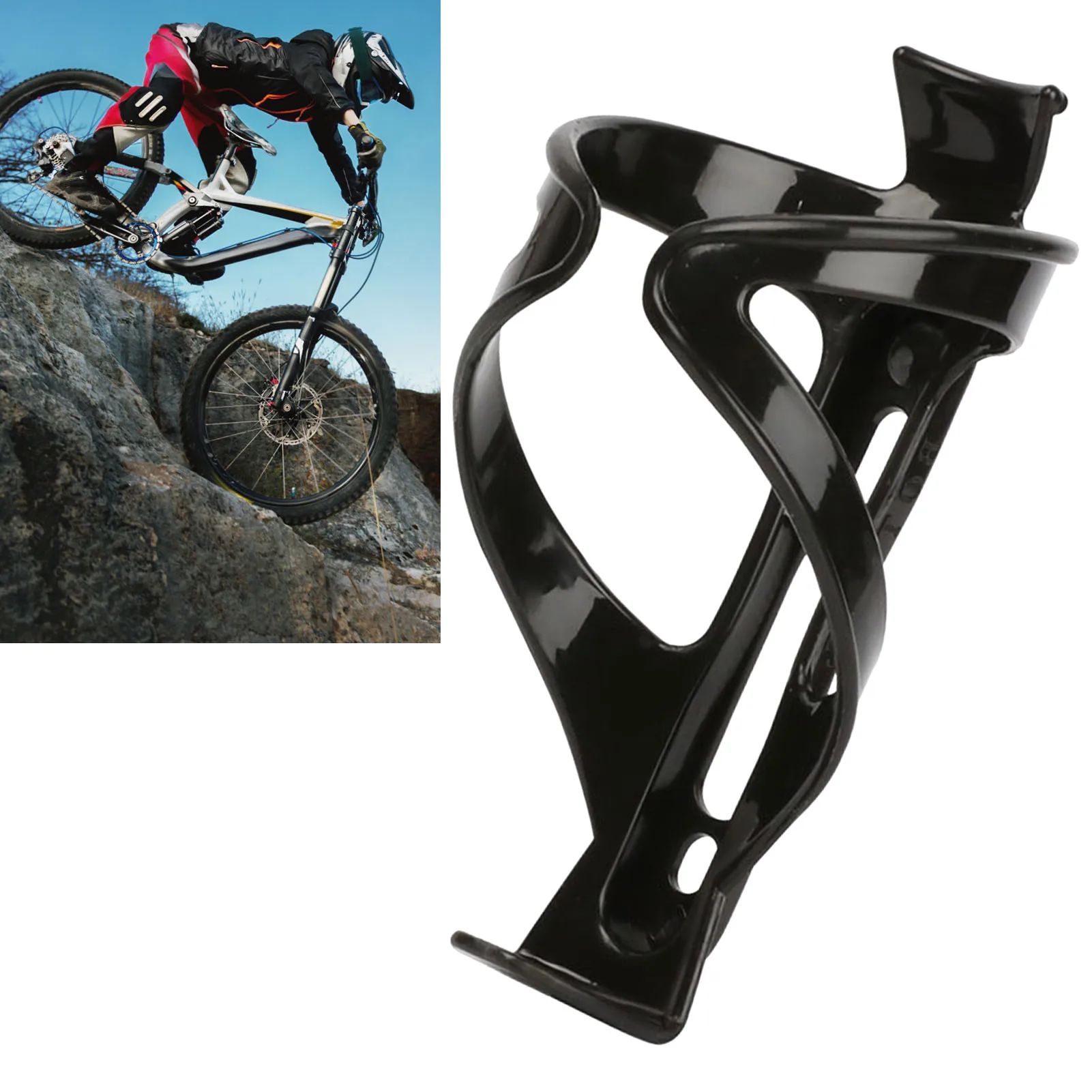자전거 물병 케이지 MTB 로드 자전거 물병 홀더 블랙 경량 사이클링 자전거 물병 거치대 야외용