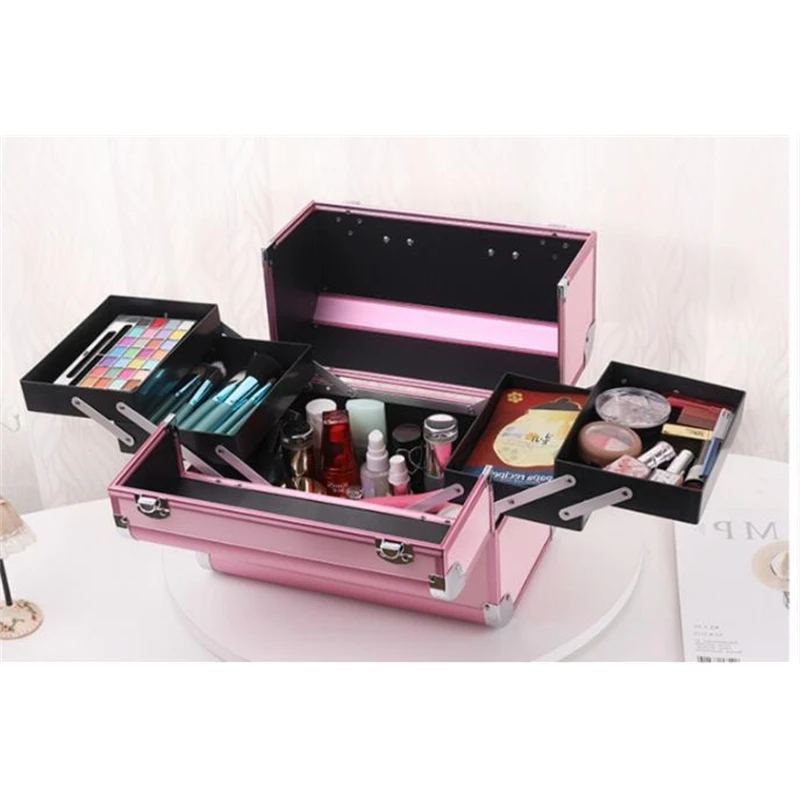 

Makeup Organizer Case Women Cosmetic Case Nail Tattoo Toiletry Case Cosmetic Bag Makeup Storage Suitcase for Make Up Organizer