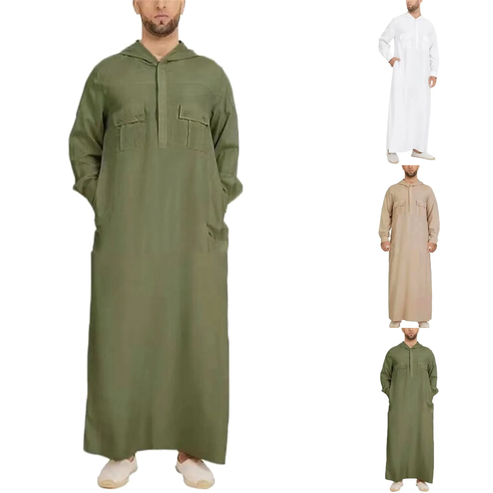 Рисунок 6 - Мужской однотонный халат на пуговицах