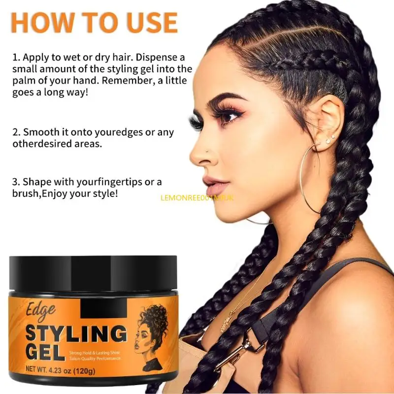 M4YA Strong Hold Hair Gel Practical Hair Styling Gel Long Lasting Styling Easy to Use for Curly Straight Wavy