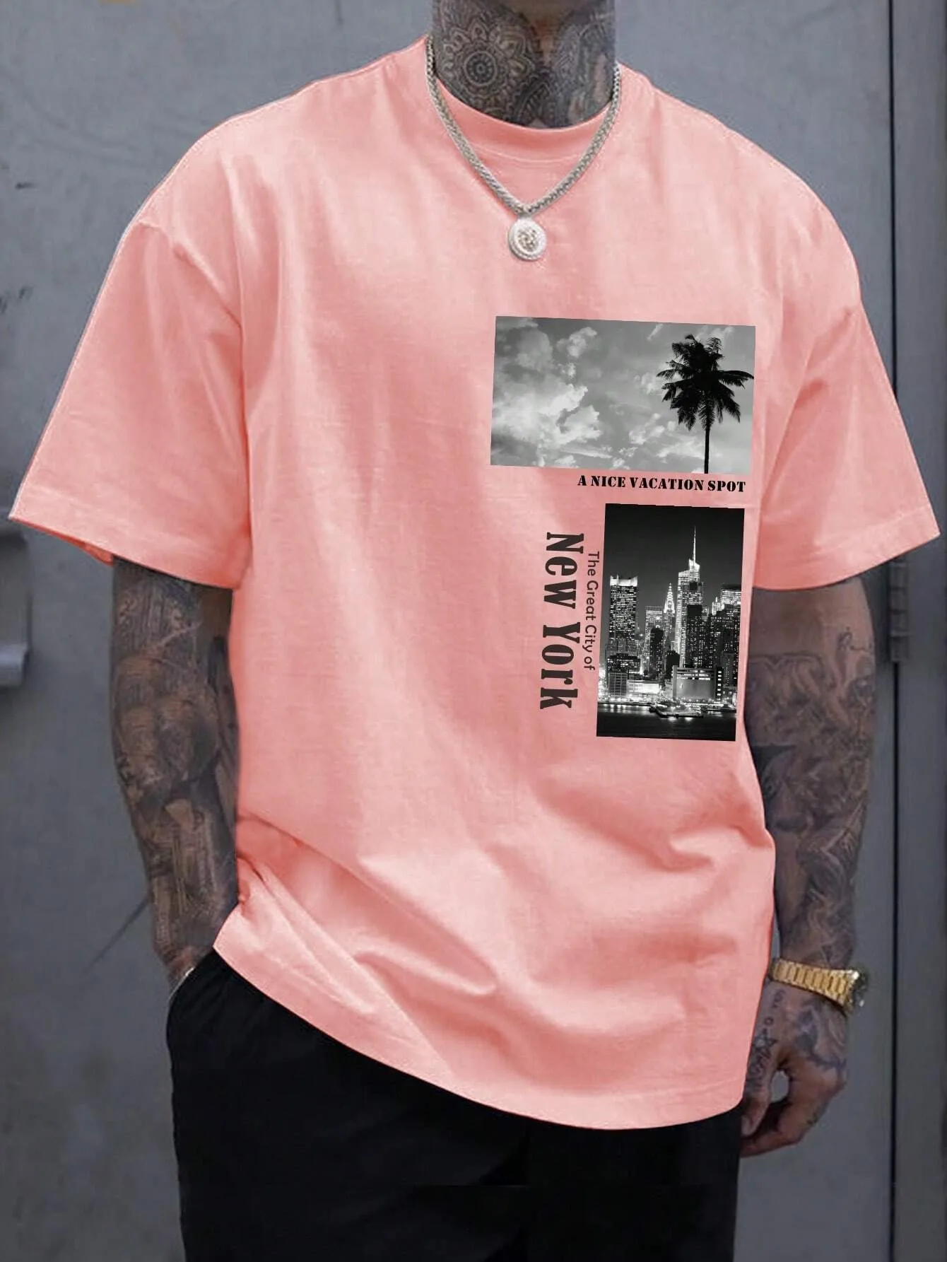New York Back Unisex Oversized Light T-Shirt
