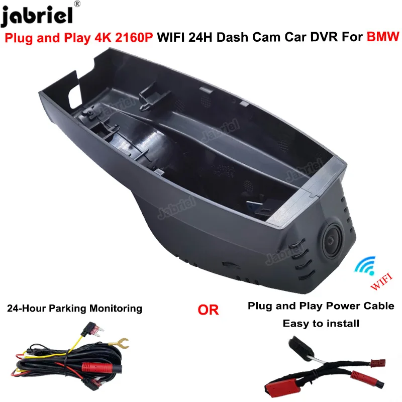 

Jabriel For BMW E61 E65 E66 E91 E92 E93 E81 E82 E87 E88 E84 E83 E70 E53 E71 E72 E89 E60 E90 4K Wifi Car DVR 24H Dash Cam Camera