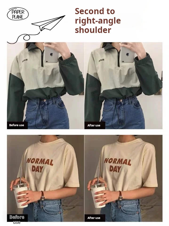 Description Picture 3 of item1 Pair Of Invisible Breathable Silicone Shoulder Pads, Suitable For Thickening Women's Shoulders, Reusable Self-adhesive Cloth