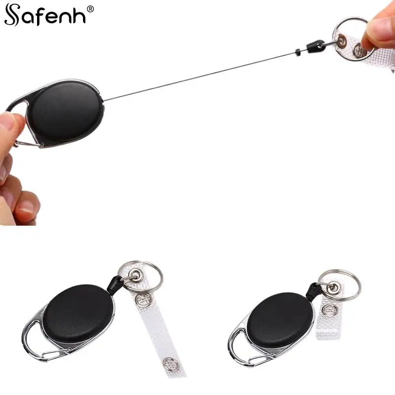 1pc Wire Rope Keychain Camping Telescopic Keyring Steel Cord