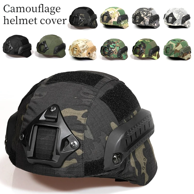 Copertura Del Casco Tattico Militare Airsoft Paintball Wargame Cs Camouflage Army Helmet Case Cover In Tessuto Per Mich 2000 Fast Helmet