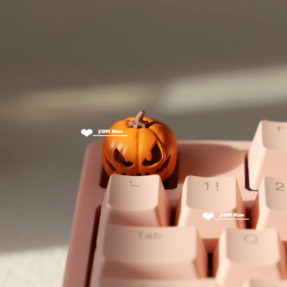 Personalizado Little Pumpkin Backlit Keycaps Cartoon Stereo Keycap Cherry mx Teclado Mecânico Cap Adequado para Jogo Esc Keycap - Imagem 2
