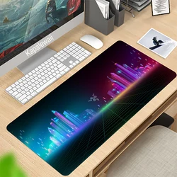 Grand tapis de souris 900x400 pour ordinateur Gamer, accessoire de bureau en caoutchouc avec bord de verrouillage 