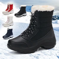 Snow Boots for Women Platform Shoes Boots Plush Keep Warm Women's Thigh High Boots Winter Ankle Boots Comfortable Walking Shoes 2