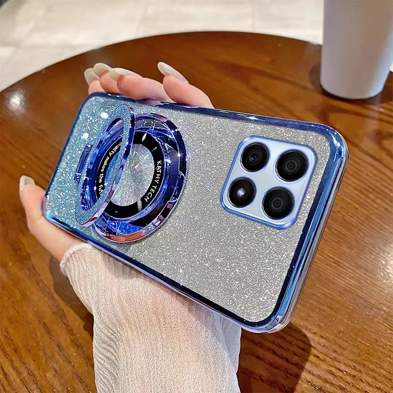 Luxury Soft Glitter Phone Case with Stand - Shockproof Cover