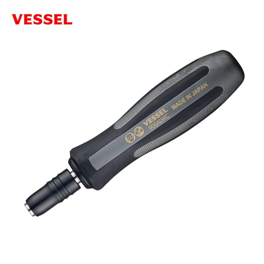 VESSEL Tool Bit Holding Screwdriver with Release Chuck for Bits with 1/4" Hexagon Drive Hex Bit Holder Screwdriver NO.900ALWC