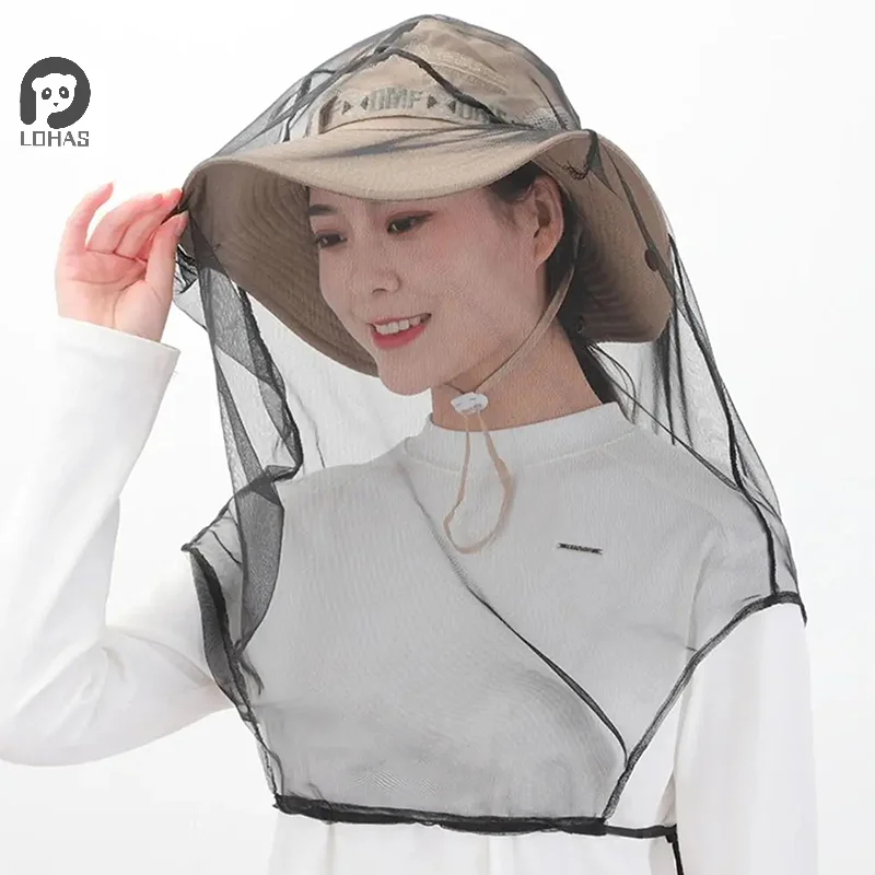 Mask Anti Mosquito Fishing Cap Outdoor Fishing Hat Veil Anti Bee Hat Insect Mesh Insect Bee Net Mosquito Net
