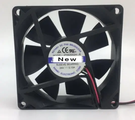 Jamicon JF0825S2H-R DC 24V 0.15A 80x80x25mm 2 선 서버 냉각 팬