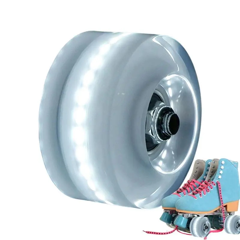 

Flash Wheel Double Row Roller Skates Luminous Wheels PU Skateboard Roller Skates Wheels Wear-resistant Roller Skates Accessories