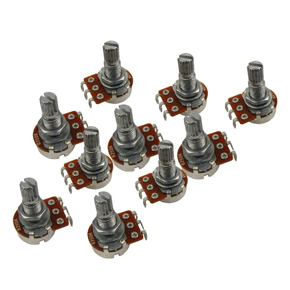 

Guitar Small Size Pots B250K Potentiometers For Guitar B Parts (Pack Of 10)