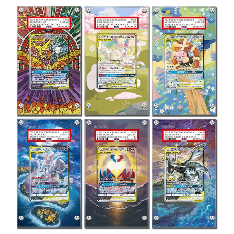 

NEW Anime Pokemon Ptcg PSA Card Expansion Card Brick Shield Acrylic Card Display Stand Not Include Cards Card Collection Display