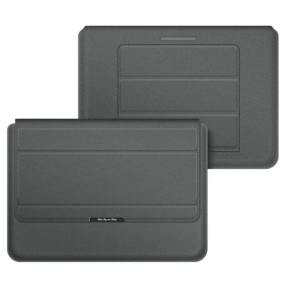 Capa de Bolsa de Couro pu para Laptop para Macbook Air Pro 13 m2 m1 14 16 Capa de Notebook para Dell hp Lenovo 17 15 2023