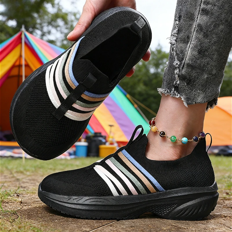 New Women's Wide Last Shoes Comfortable Soft Minimalist Fashion Walking Sneakers Outdoor Tennis Slow Running Women Platform Shoe