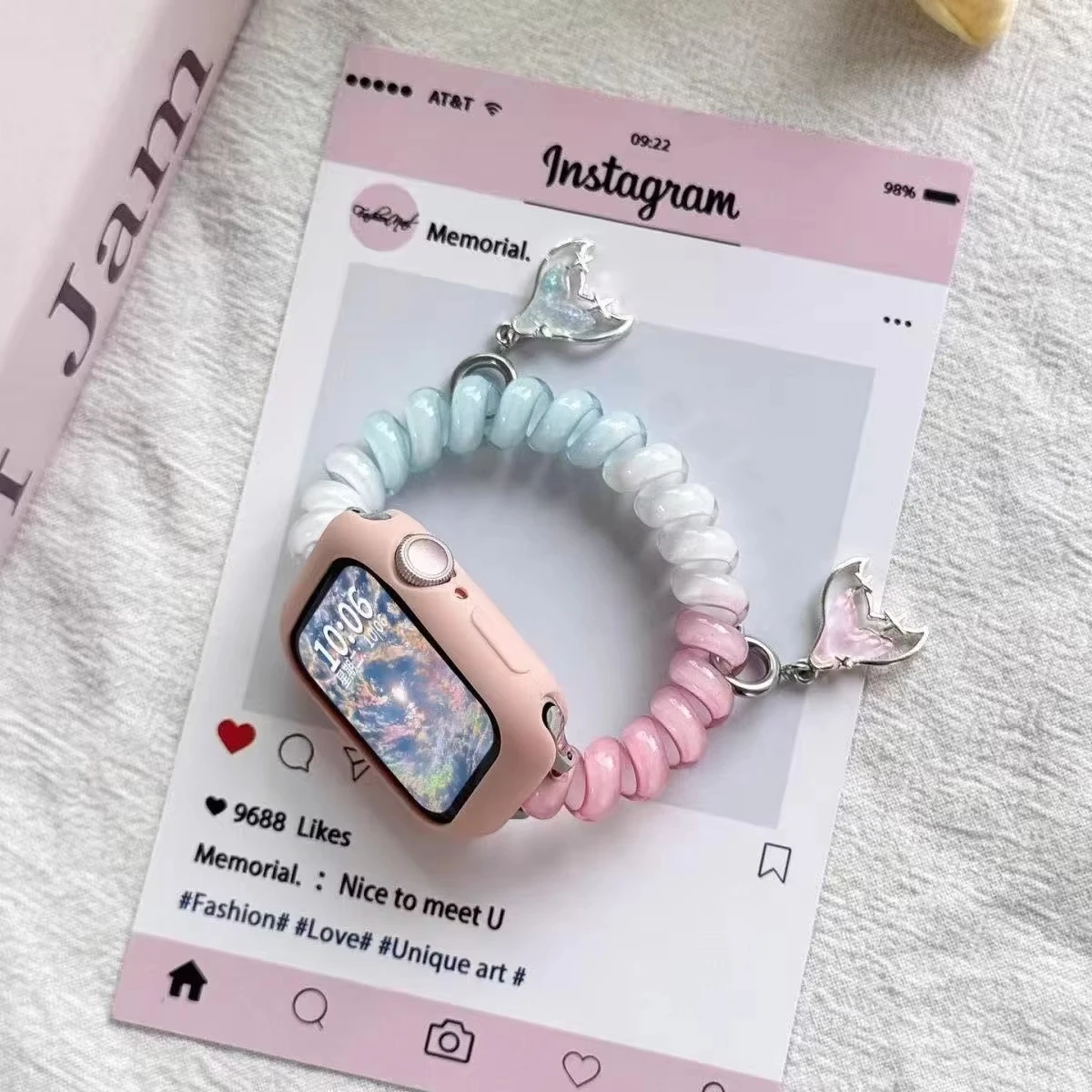 ตัวเลือกสินค้า สายรัดข้อมือแฟชั่นสำหรับ Apple Watch ยืดหยุ่น ใส่ได้ทุกขนาด