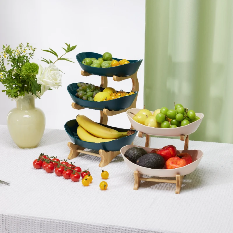 Plastic Living Room Home Three-layer Fruit Plate Creative Modern Dried Fruit Basket Snack Plate Candy Dish fruit plate snack dish