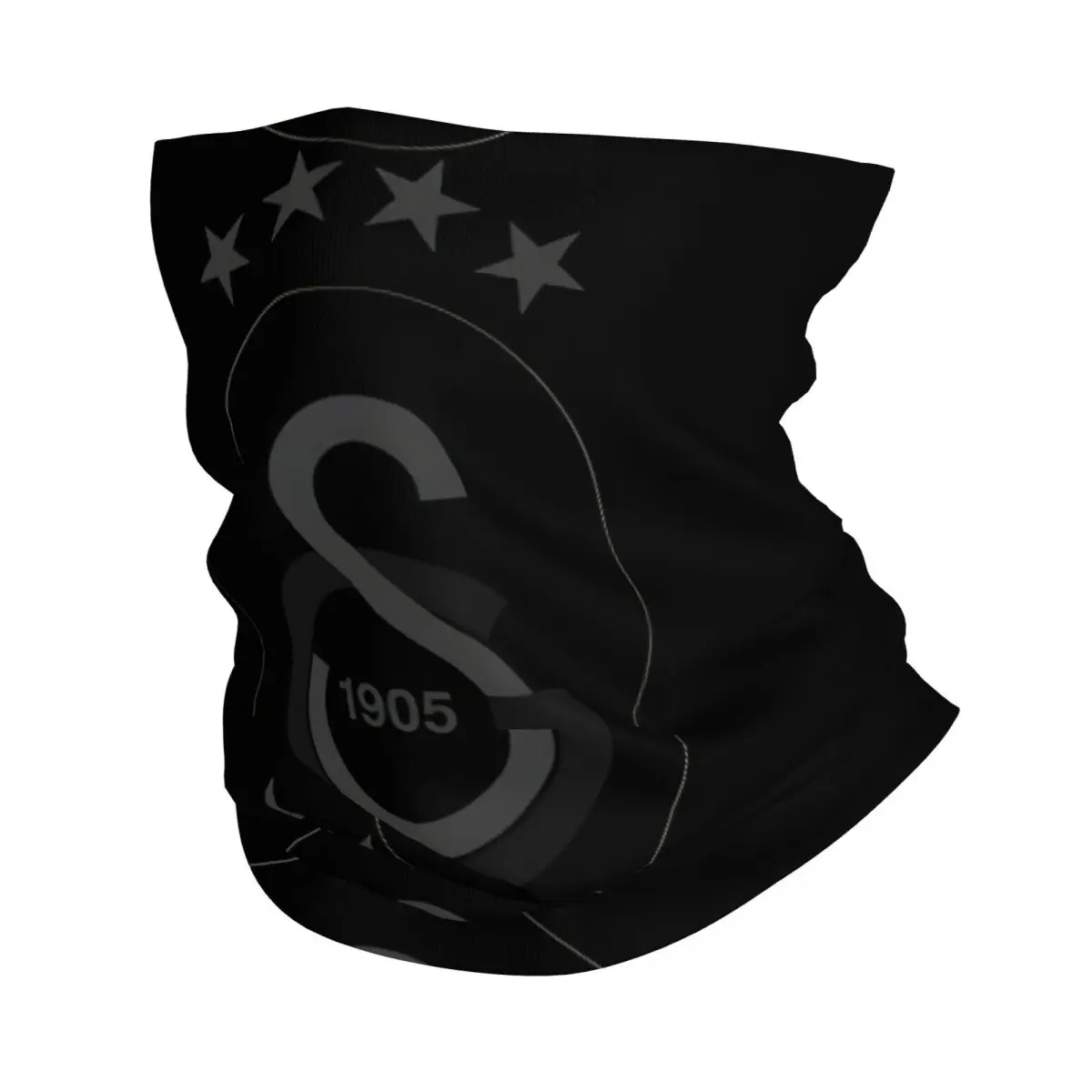 Black Bandana Neck Gaiter Motorcycle Club Scarf Multifunctional Headwear Windproof Unisex Adult