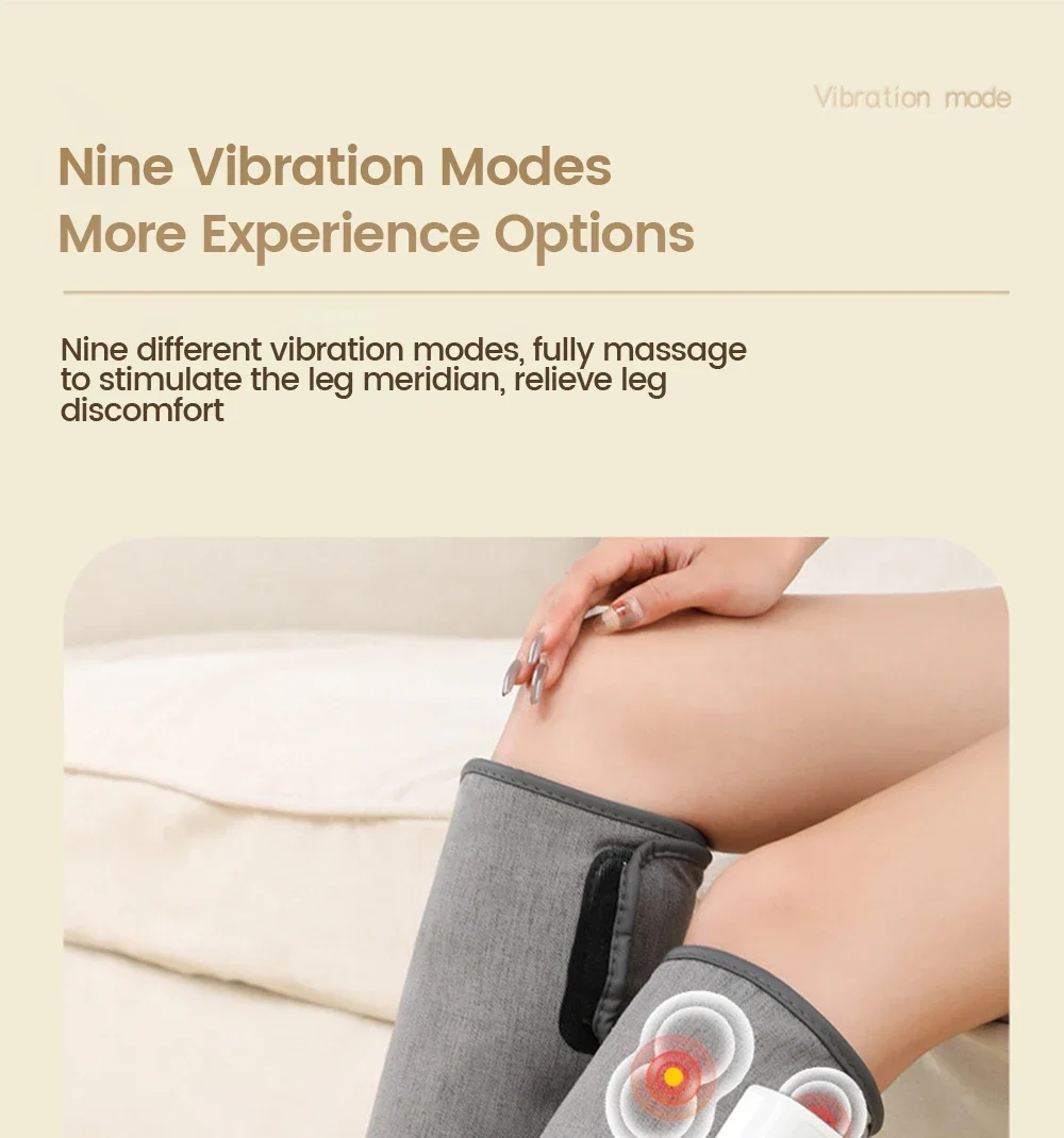 Electric Vibration Leg Calf Massager Full Pressotherapy 6 Mode Hot Compress Leg Foot Massager Air Compression Muscle Relief Pain