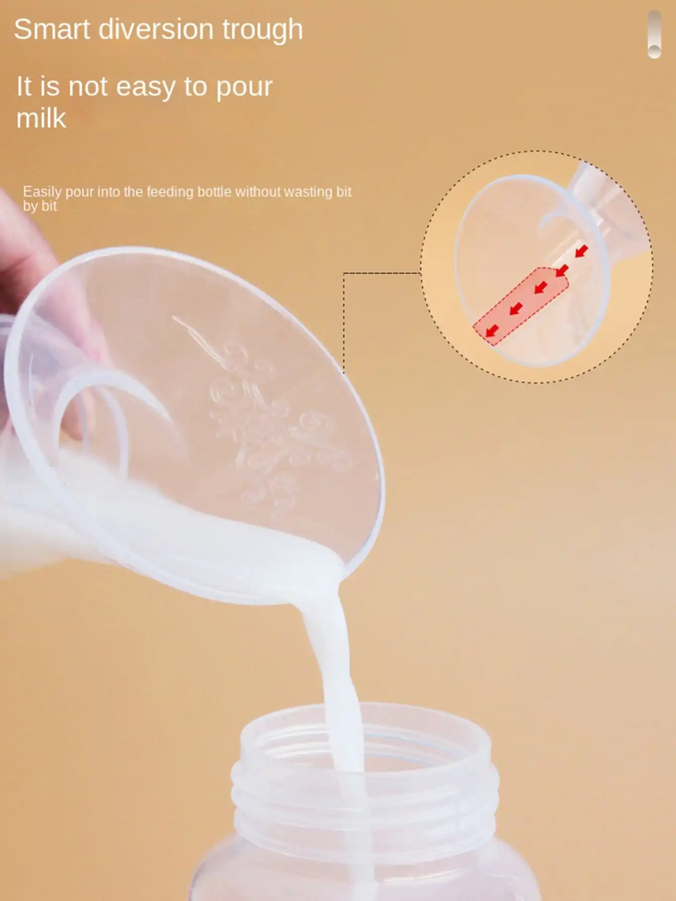 1pc Portable Manual Breast Pump Milk Collector With Suction Cup Base