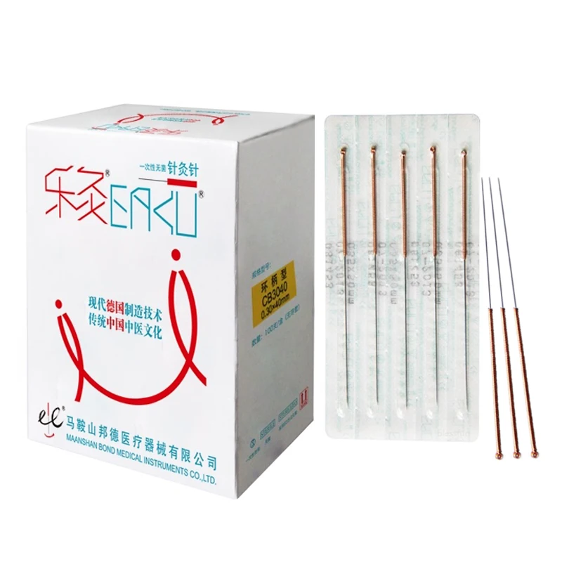 

High Quality Acupuncture needle 100 Copper Handle Disposable Filiform Needle Face Beauty massage needles 0.20x30mm 0.20x25mm