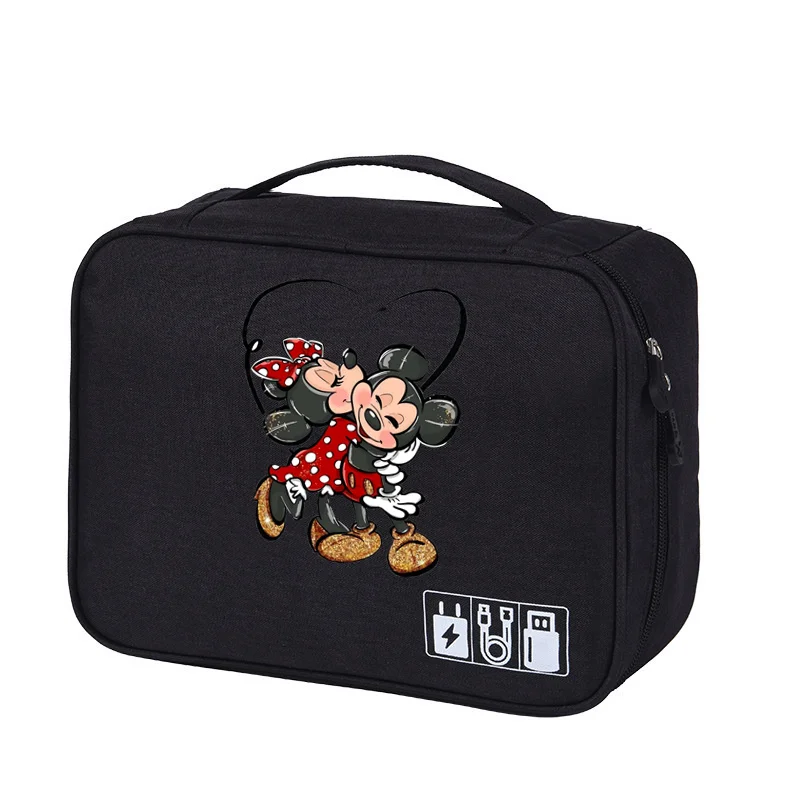 Mickey minnie Egér Vezeték tároló Szatyor Digitális Elektronfizika kiegészítők USB tárolására Zsák töltő dugasz Szervező Maroktelefon utazási Hosszúnadrág