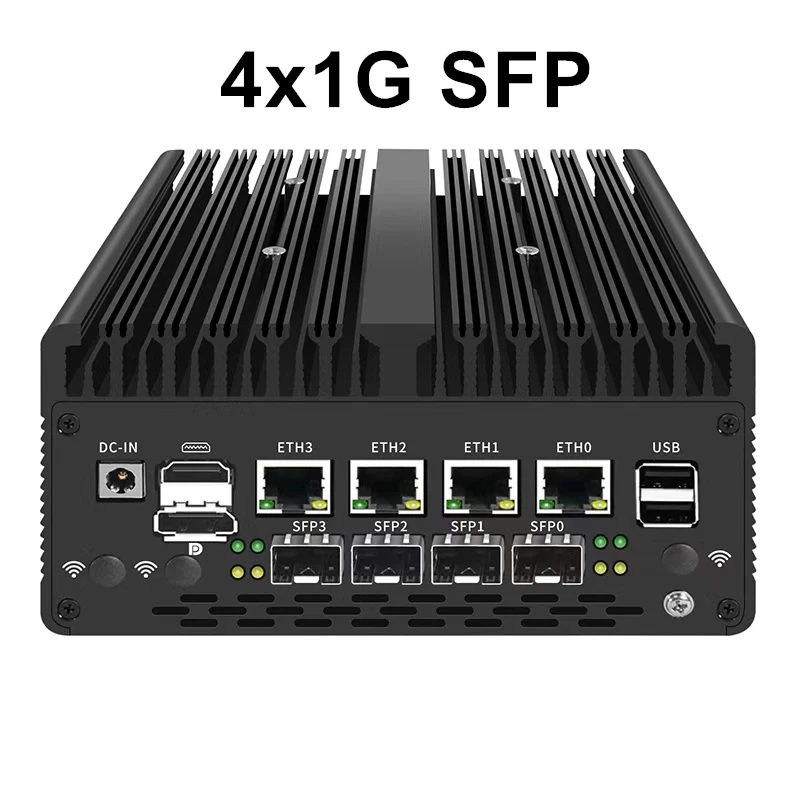 Topton Fanless Mini PC 4*/2*10G SFP+ Intel i7 13620H 8505 Firewall 4xi226-V 2.5G 2*DDR5 NVMe Industrial Computer Server Proxmox 4
