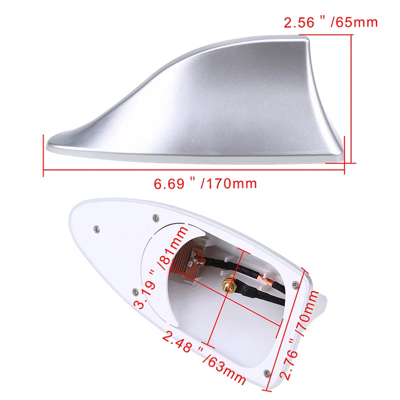 POSSBAY Car Shark Fin Antenna Auto Radio Signal Aerials Roof Antennas for BMW/Honda/Toyota/Hyundai/VW/Kia/Nissan Car Styling
