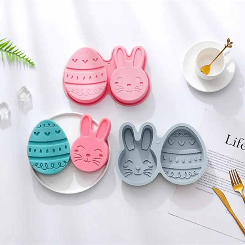 

Silicone Bunny Mold Creative Bunny Chocolate Mold Easter Accessories Food-Grade Easter 3D Rabbit Mold Baking Tray Silicone Mold