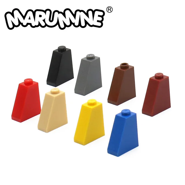 MARUMINE 50PCS 65 2x1x2 Slope Tile with Bottom Tube Building Blocks MOC Bricks Parts Compatible with 60481 Assembles Particles 1