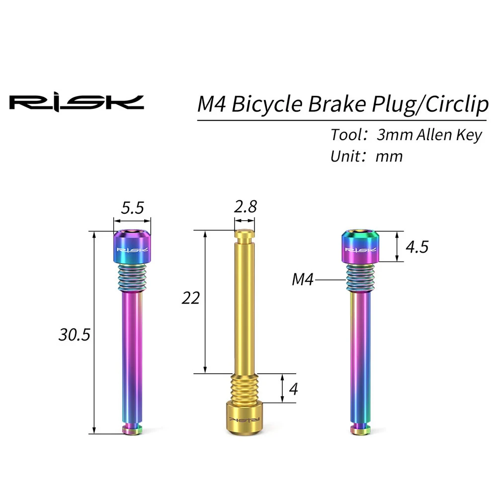VOANZO Lot De 2 Boulons D'étrier De Frein à Disque De Vélo M4