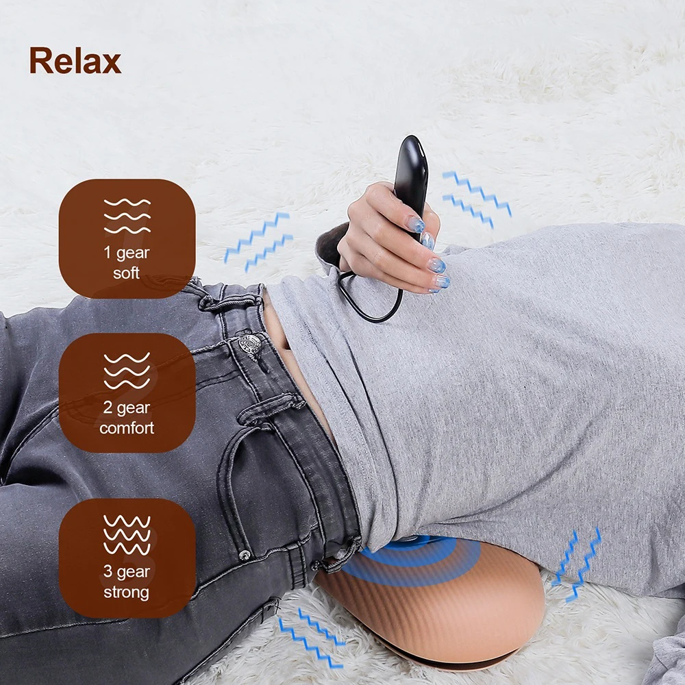 New Curved Lumbar Spine Massager Intelligent Electric Lumbar Massage Instrument Waist Spine Support Back Massage