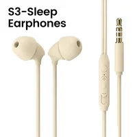 Type-C/3.5mm Earphones Wired Soft Silicone Sleep Headphones With Mic Handsfree  Headset In-Ear HIFI Earbuds For Mobile Phones 2