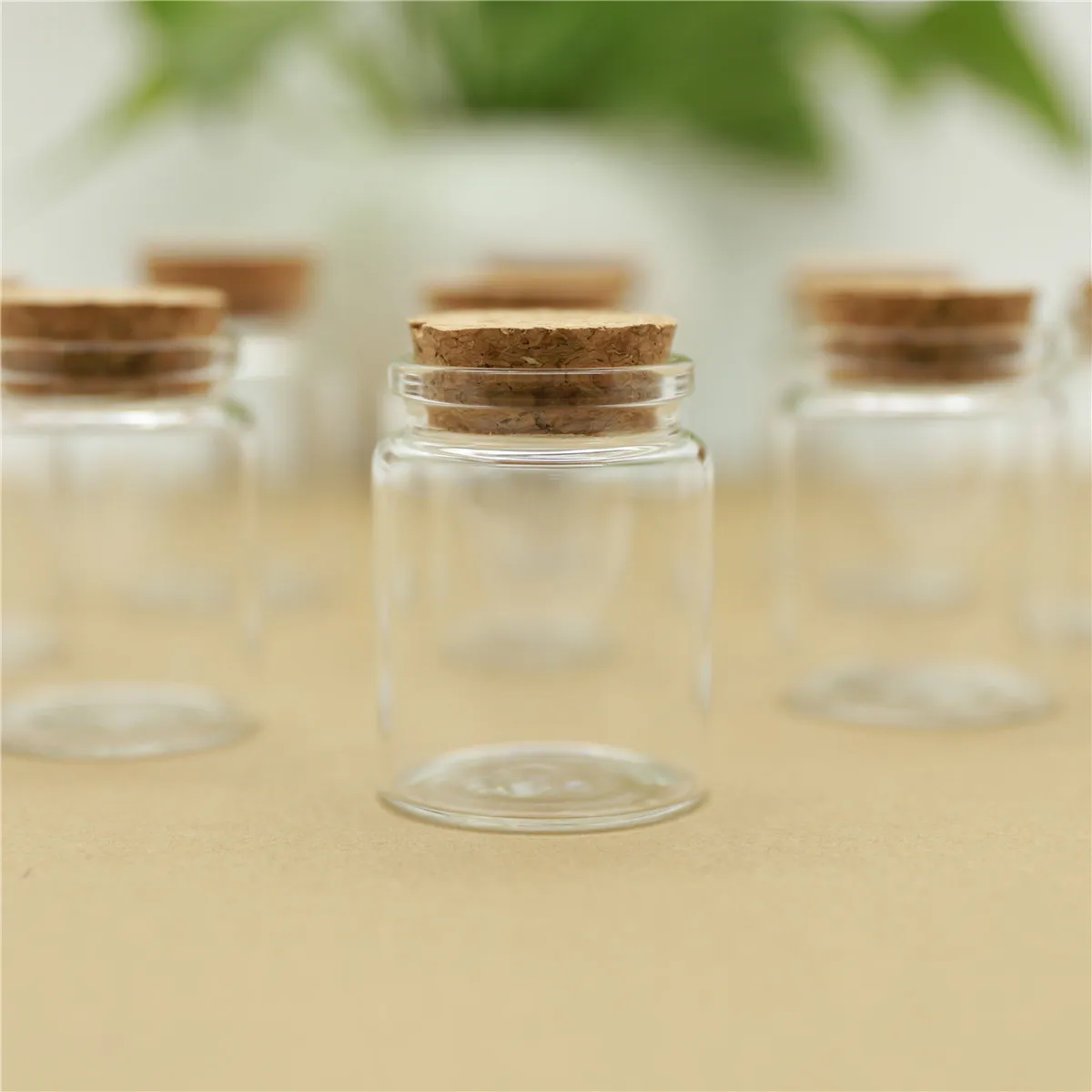 6 Pcs/lot 32*47*60mm 60ml Little Glass Jar empty Glass Bottle Stopper Spicy Storage Jars spice Containers Candy Vials 2