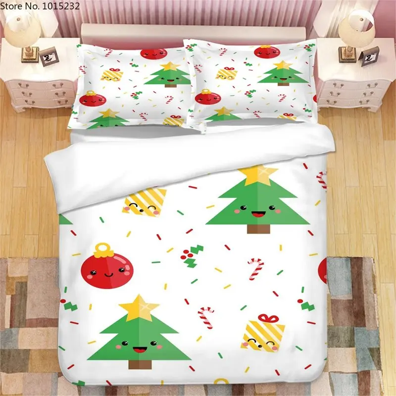 

2023 New Christmas Tree 3D Printed Bedding Set Duvet Covers Pillowcases Comforter Bedding Set Bedclothes Bed Linen 01