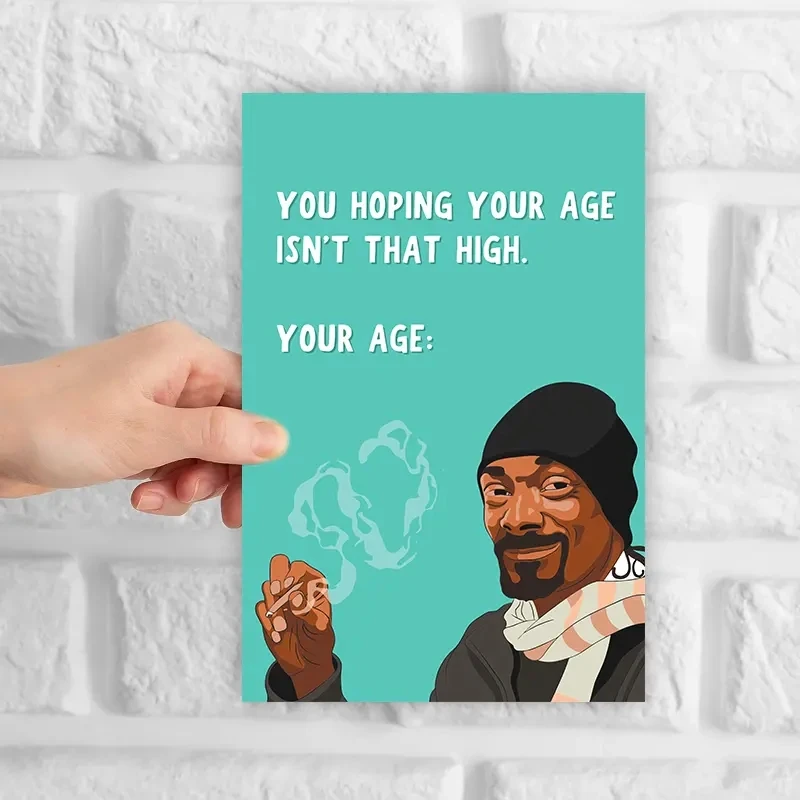 Unique Smoking Man Graphic Birthday Card – Creative Greeting
