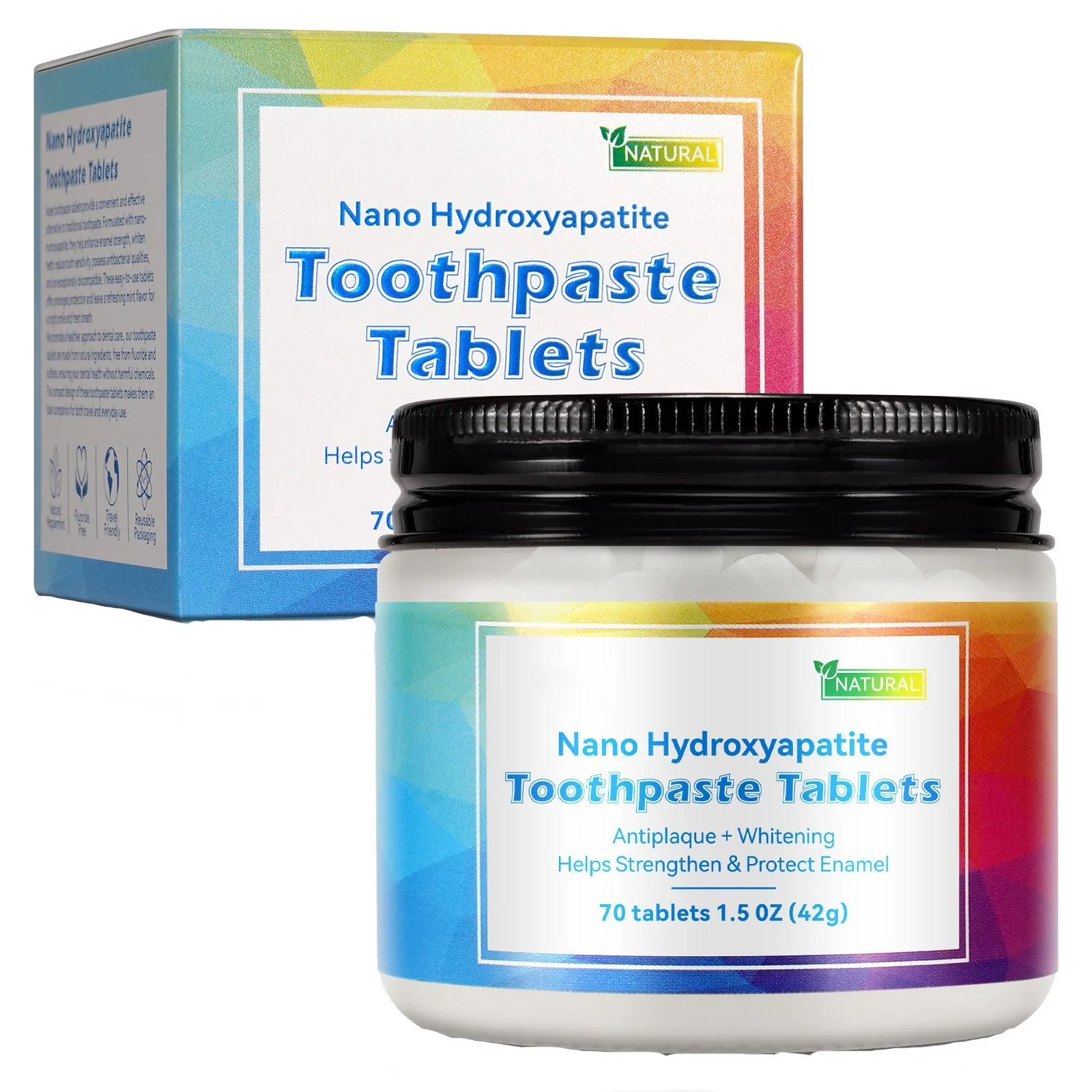 Toothpaste Tablets Nano Hydroxyapatite, Flouride & Plastic Free, Eco & Travel Friendly Remineralize With NHA Hot products