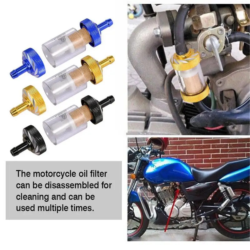 

Motorcycle Oil Filter Detachable Transparent Glass Filter Replacement Oil Filter For ATV Dirt Pit Bike Motocross