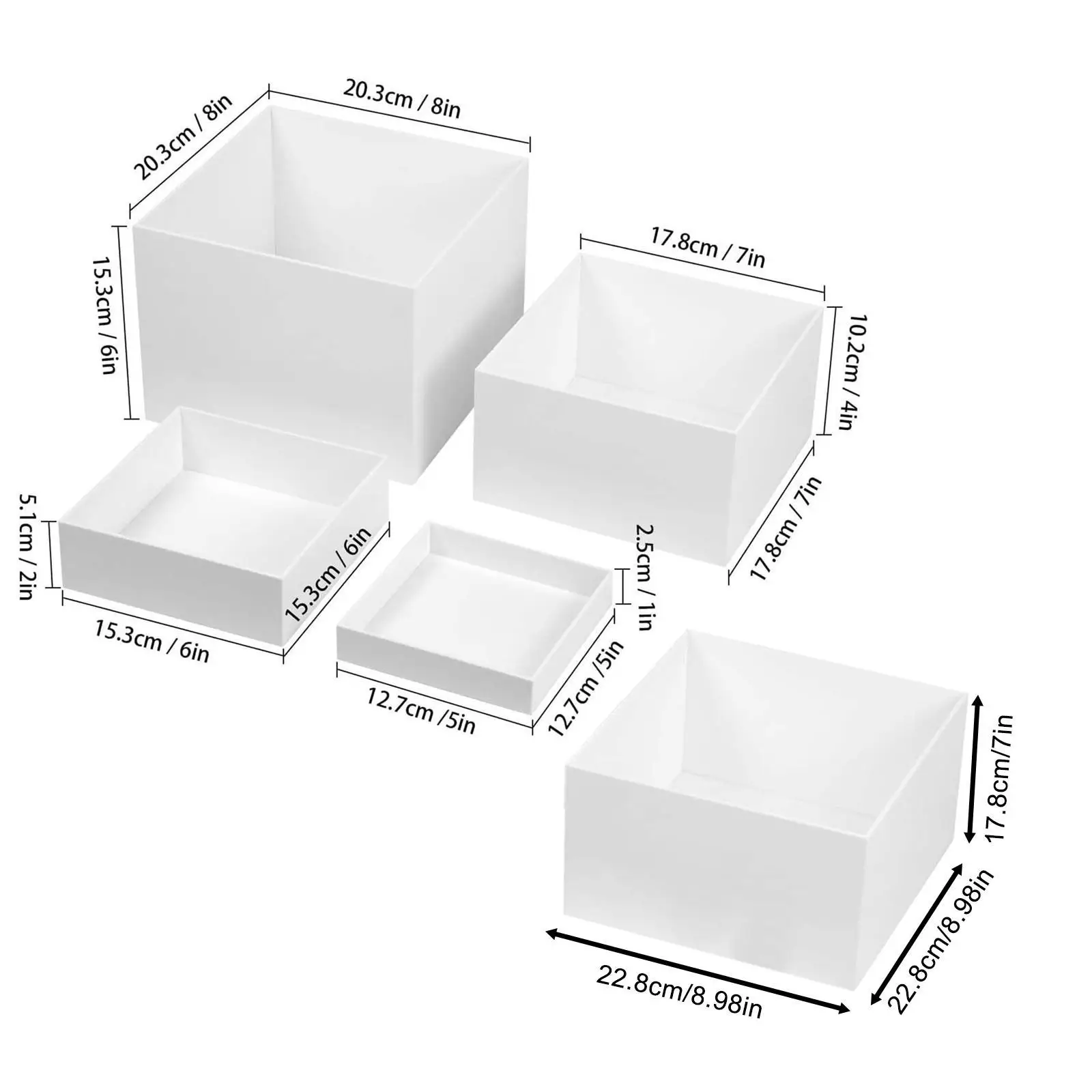 5x Buffet Riser Food Risers for Buffet Table for Food Cupcake Small Figurine