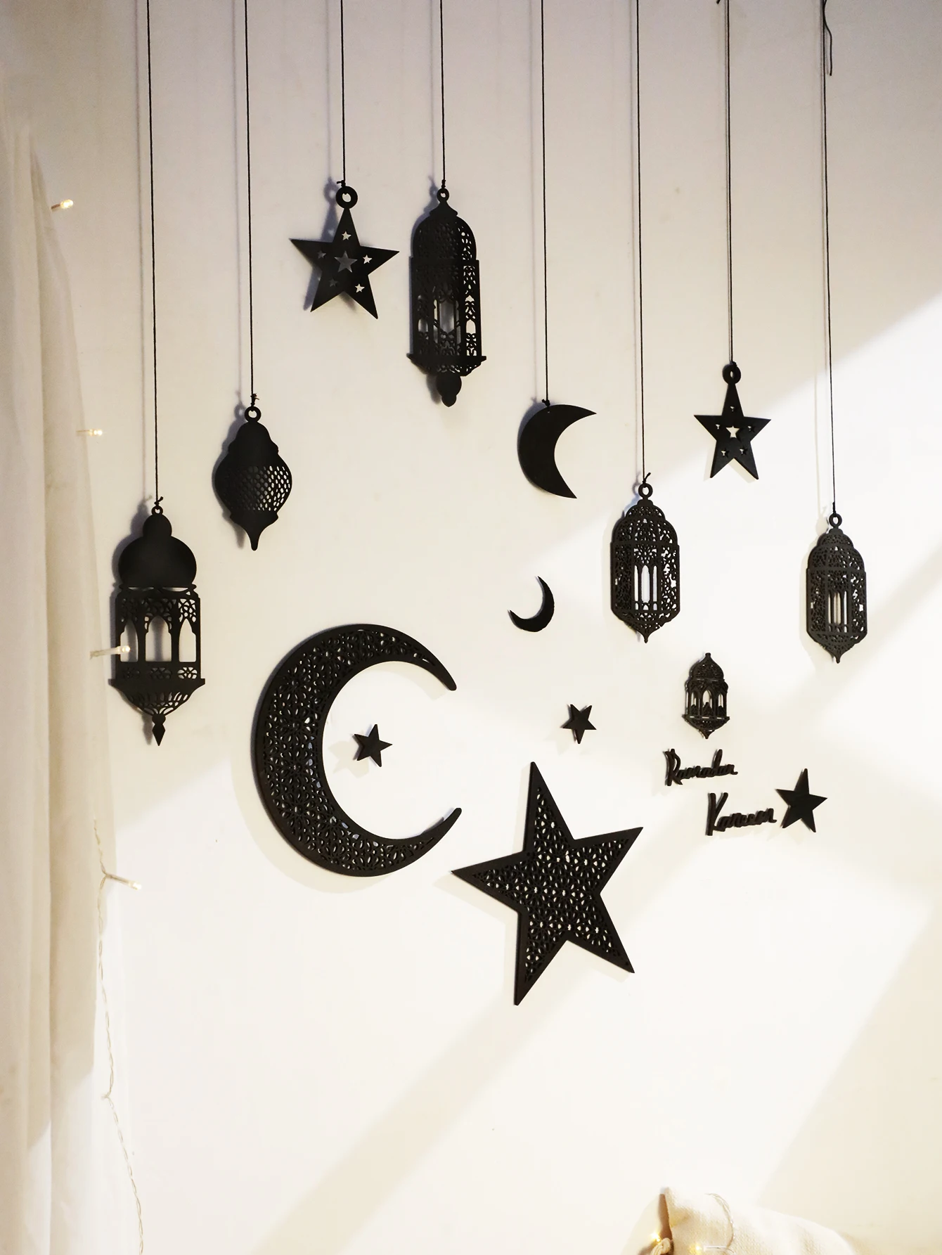 2 Adesivi Murali Ramadan | Decorazione Eid Mubarak | 70x24cm | PVC Rimovibile - Foto 6