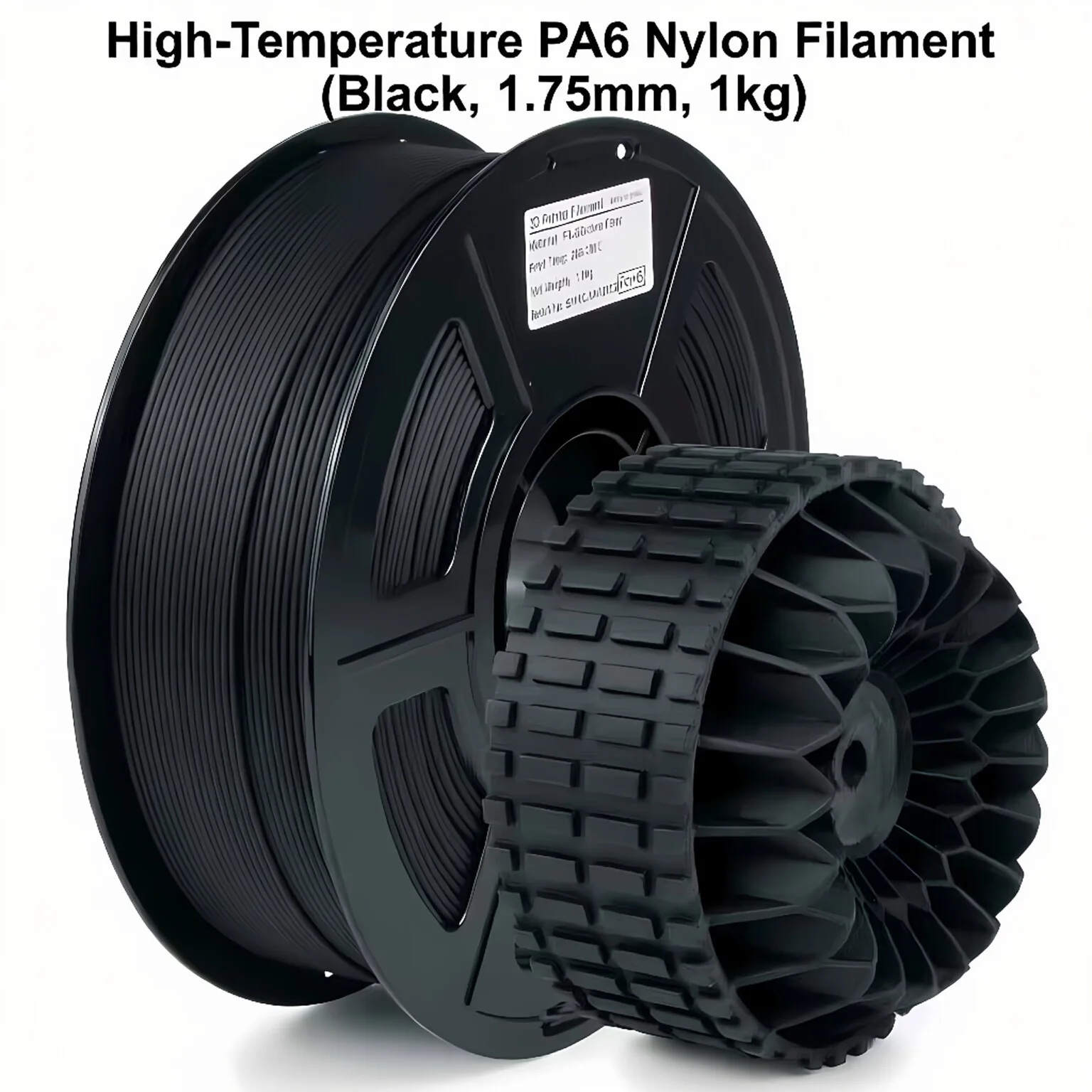 1.75mm PA6-CF 탄소 섬유 나일론 필라멘트 블랙 1kg 고온 고강도 3D 프린터 소모품 (밤부랩, 크리얼리티 호환)