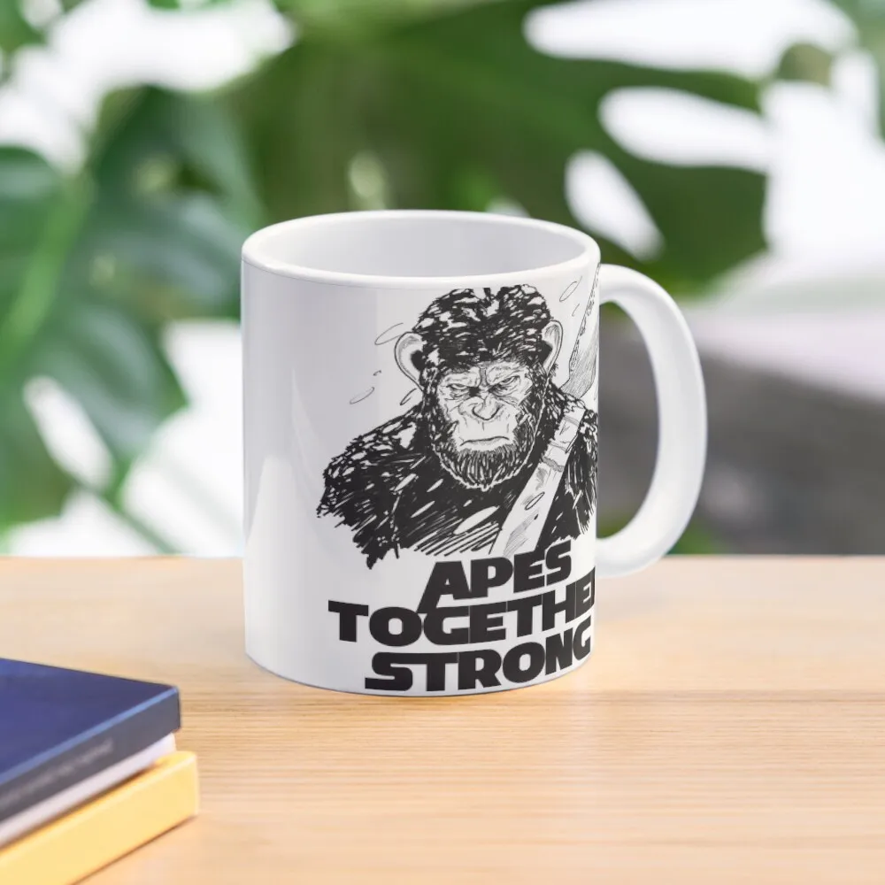 

Caesar: Apes Together Strong Coffee Mug Creative Cups Breakfast Pottery Cups Mug