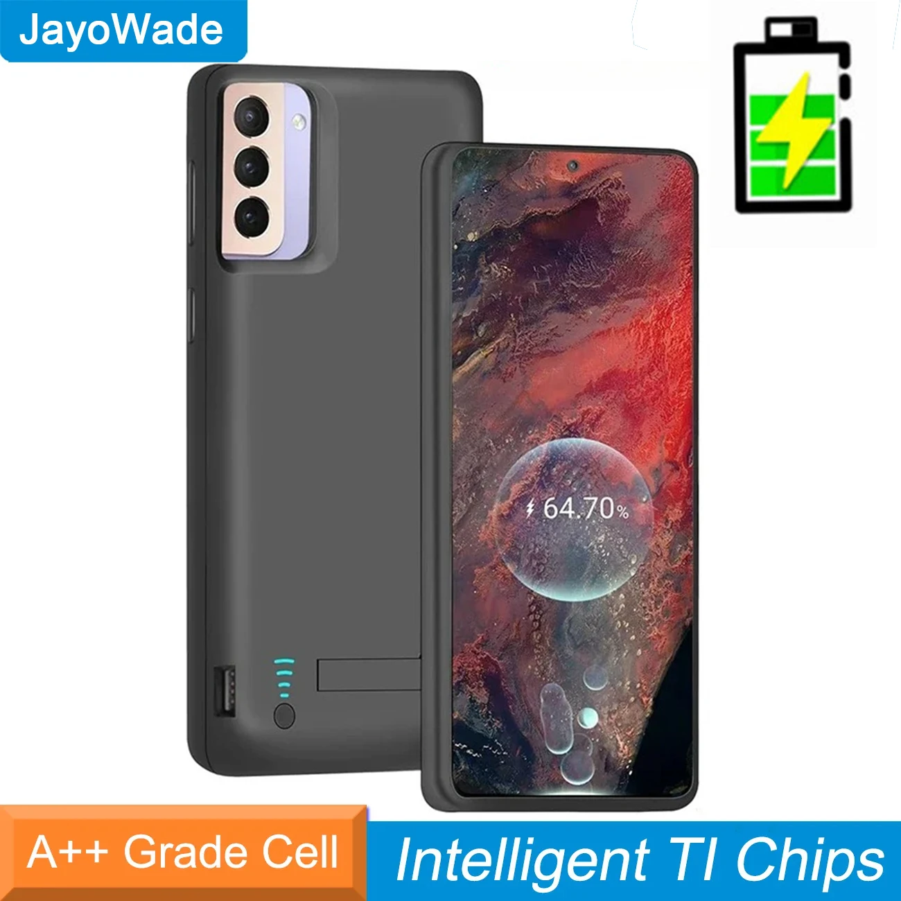 제이오웨이드 10000mAh 배터리 충전 케이스 (삼성 갤럭시 S21 플러스, S22 울트라 케이스, S22 울트라, S20 FE 파워 뱅크 폰 커버)