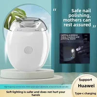 Coupe-ongles électrique 2 en 1 avec lumière LED, lime à ongles automatique, outil de manucure miniature pour bébé, soin des ongles 6